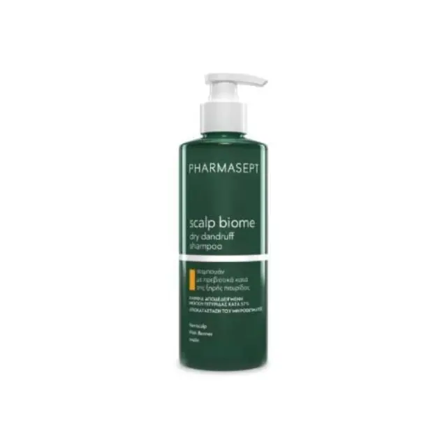 Pharmasept Scalp Biome Dry Dandruff Shampoo Σαμπουάν με Πρεβιοτικά & Φυτικά Εκχυλίσματα κατά της Ξηρής Πιτυρίδας με Αντλία, 400ml