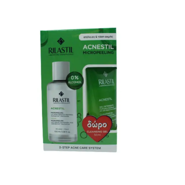 Rilastil Acnestil Micropeeling Απολεπιστική Λοσιόν 100 ml + Δώρο Acnestil Cleansing Gel Καθαριστικό Προσώπου 50 ml