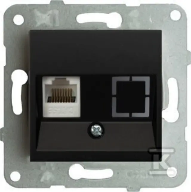 Novella-Trenda Black One Gang Data Socket (CAT5)