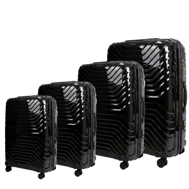 Σετ Βαλίτσες Τετράδα 7000 Cardinal 56,5x24,5x37 cm + 66,5x27,5x51 cm + 76X32,5X51 cm + 86x36x56 cm μαύρο - Small
