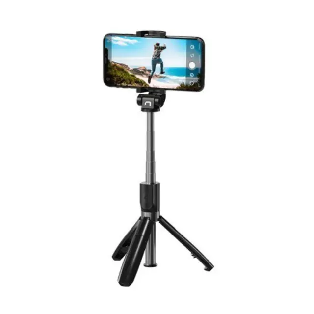 Natec Τρίποδο Κινητού / Selfie Stick Alvito BT Black (NST-1653)