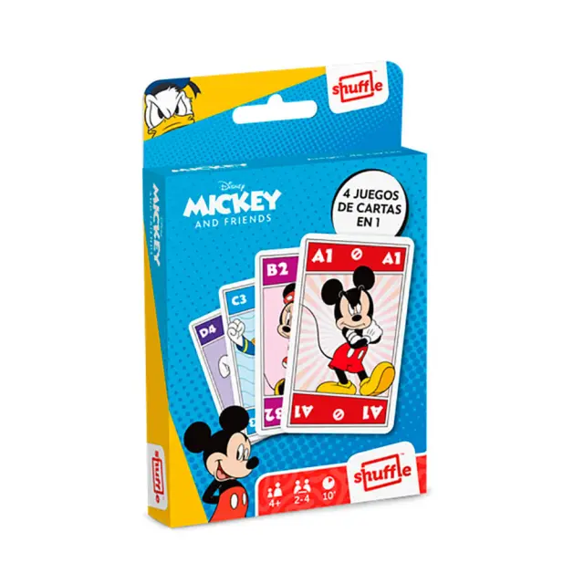 Παιχνίδι με κάρτες 4 σε 1 Shuffle Fun – Mickey + Friends 2