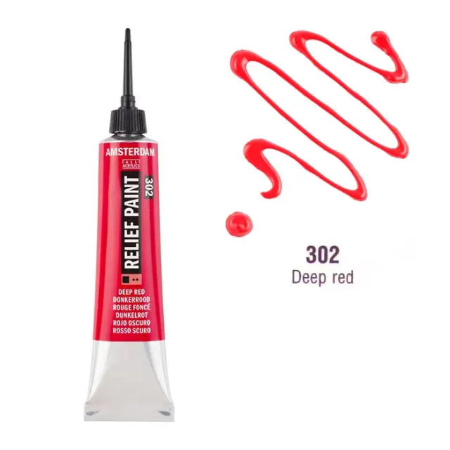 Talens Amsterdam Περίγραμμα, 302 Deep Red - 20ml