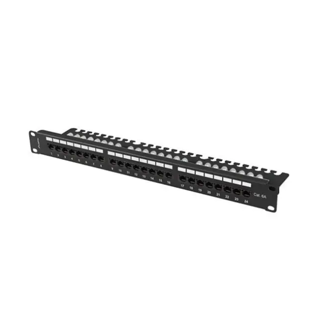 Lanberg Patch Panel 24port 1U 19" CAT.6A UTP Black (PPUA-1124-B)