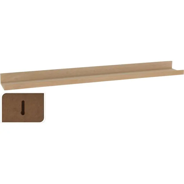 Ράφι Επιτοίχιο Φυσικό MDF 77x10x4cm
