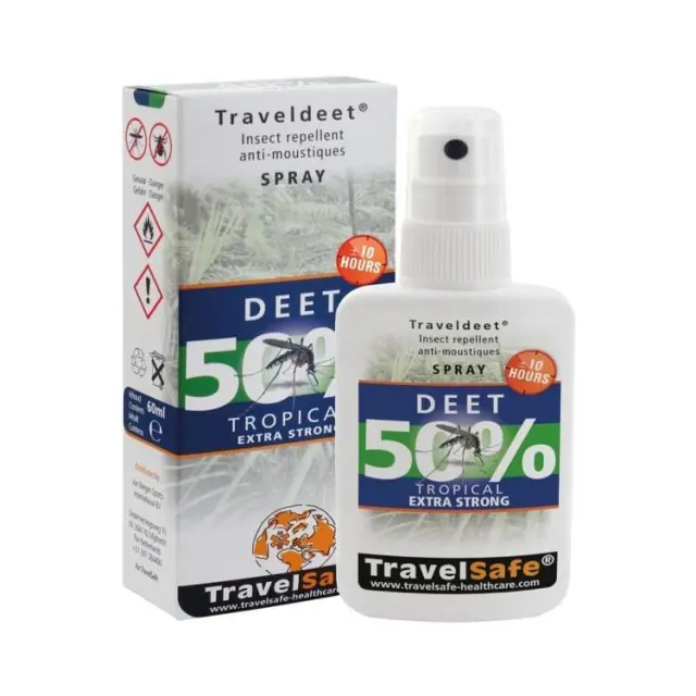Εντομοαπωθητικό Σπρέι TRAVELSAFE TRAVEL DEET 50% 60ml