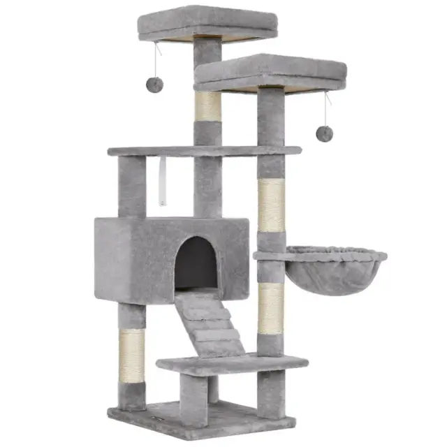 Feandrea Cat Tower, Height 142 cm, for up 2-3 Cats (PCT160W01) (FEAPCT160W01)