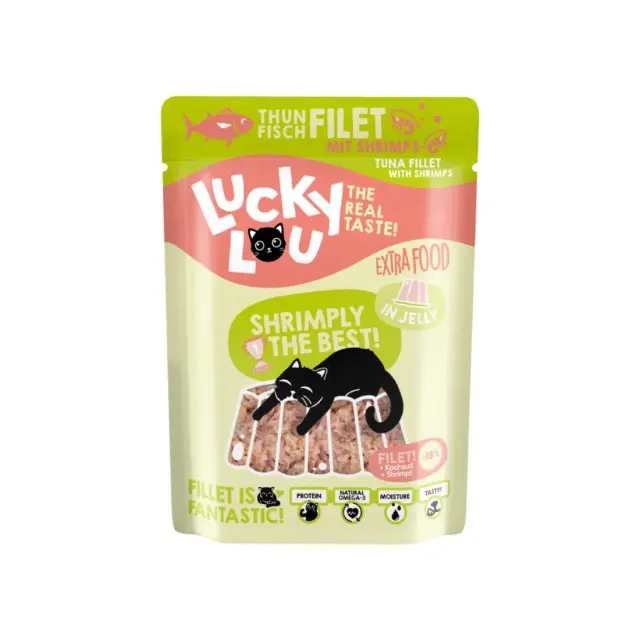 Lucky Lou ExtraFood Jelly Φιλέτο Τόνου & Γαρίδες Φακελάκι 70gr