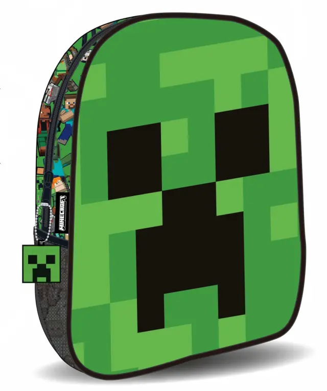 Minecraft Face Παιδικό Σακίδιο Πλάτης με 1 Θήκη 30×26×10 cm
