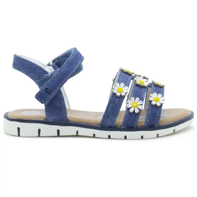 Πέδιλο CHICCO Μπλε jeans με μαργαρίτες - 24 3