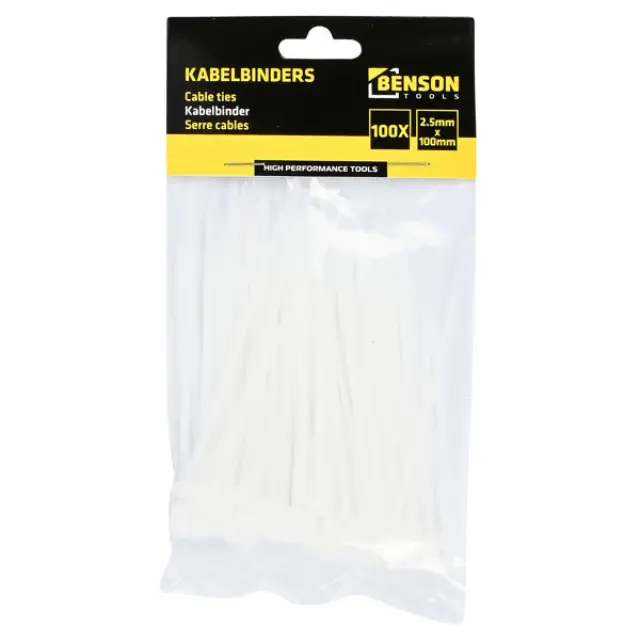 Cable ties 2.5 x 100 mm 100 pieces white