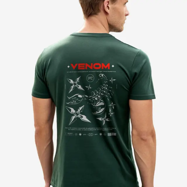 T-shirt Noshame® Army με τύπωμα Venom - 122517 - XXL