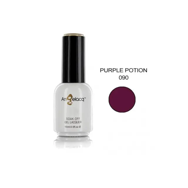 Ημιμόνιμο επαγγελματικό βερνίκι ANGELACQ 15ML - 0.5FL.OZ 090 Purple Potion