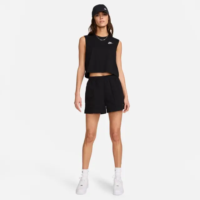 Nike Sportswear Club Cropped Top (FV5505-010) - Μαύρο 2