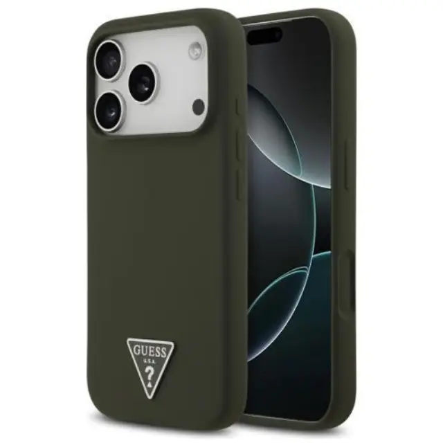 Θήκη Σιλικόνης Guess Apple iPhone 18 Pro Max/ 17 Pro Max MagSafe Triangle Logo Χακί N69337