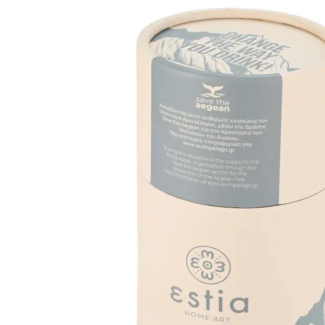 Estia Travel Flask Save the Aegean Μπουκάλι Θερμός Ανοξείδωτο BPA Free 500ml Alpine essence 2