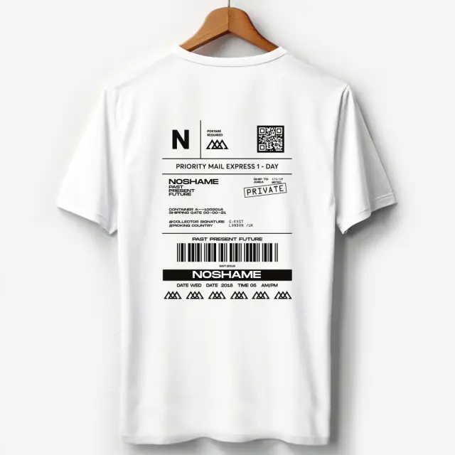 T-shirt Noshame® Λευκό με τύπωμα - 132407 - XXL 2