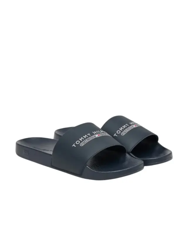 Tommy Hilfiger - Ανδρικές Παντόφλες Raised Pool Slide FM0FM05761-DW5 Μπλε Σκούρο - 44 2