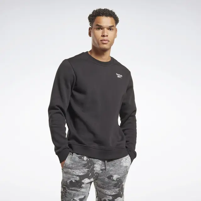 Reebok Left Chest Logo Crew (100051166-Black) - Μαύρο