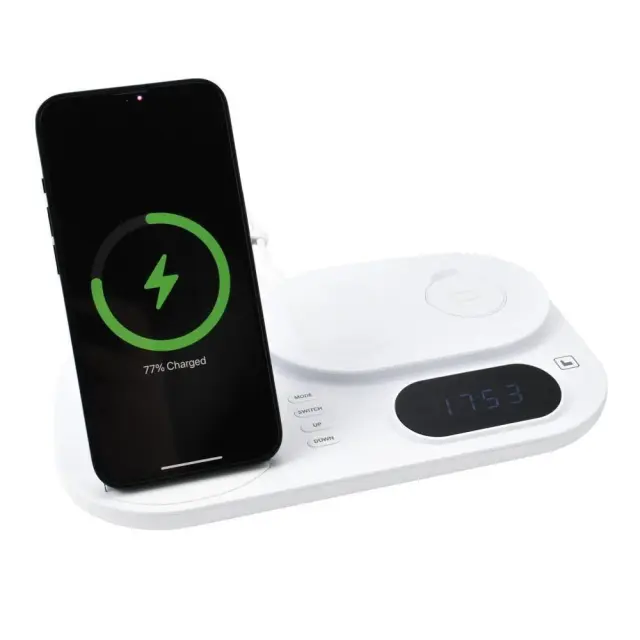 Andowl Ασύρματος Φορτιστής (Qi Pad) 30W Power Delivery / Quick Charge 3.0 Λευκός (A06)