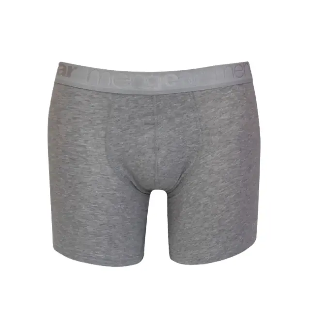 Mengear Basic Ανδρικό Βαμβακερό Long Boxer Εξωτερικό Λάστιχο 2τμχ Minerva - ΓΚΡΙ ΜΕΛ.ΣΚ. - M