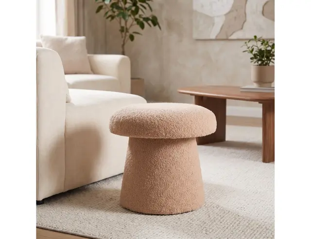 Σκαμπό με διαστάσεις 43x38cm - Beige AAK400110