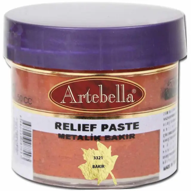 Artebella Μεταλλικη Πάστα Relief - 3321 Copper - 50ml