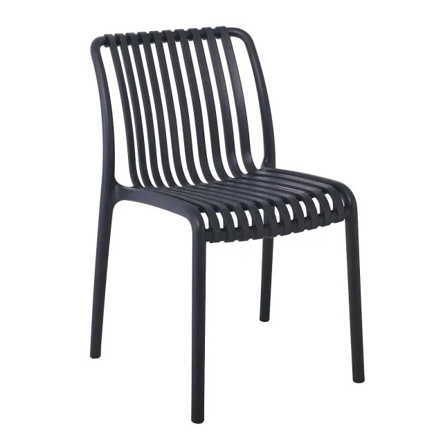 Καρέκλα MODA Στοιβαζόμενη Ανθρακί PP 48x57x80cm