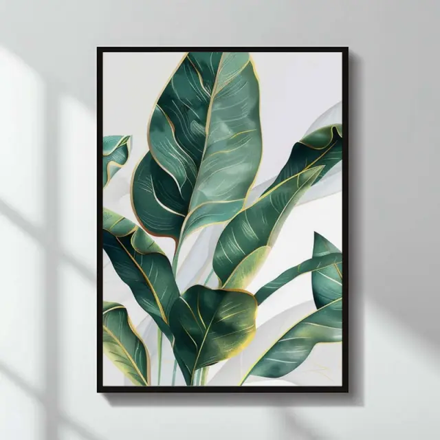 Πίνακας "Botanical Leaves" Megapap ψηφιακής εκτύπωσης 50x70εκ.