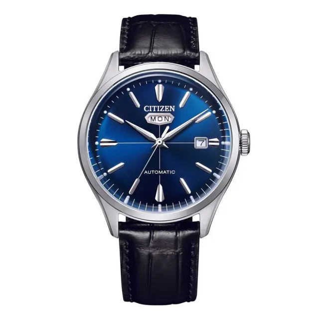 Citizen C7, Men's Automatic Watch, Black Leather Strap NH8390-20LE