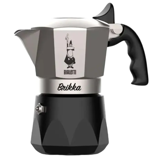 Bialetti Brikka Crema Moka Καφετιέρα 2 Φλυτζάνια Μαύρη