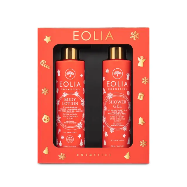 EOLIA COSMETICS GIFT BOX ΜΕΛΟΜΑΚΑΡΟΝΟ BODY LOTION & SHOWER GEL 2X250ML