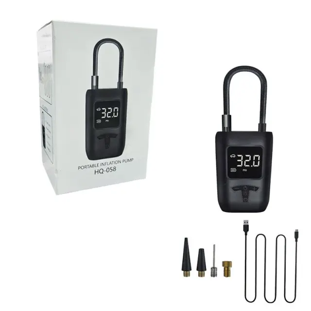 Φορητή Αντλία Αέρος με Οθόνη LED HQ-058 - Portable Inflation Pump 013193