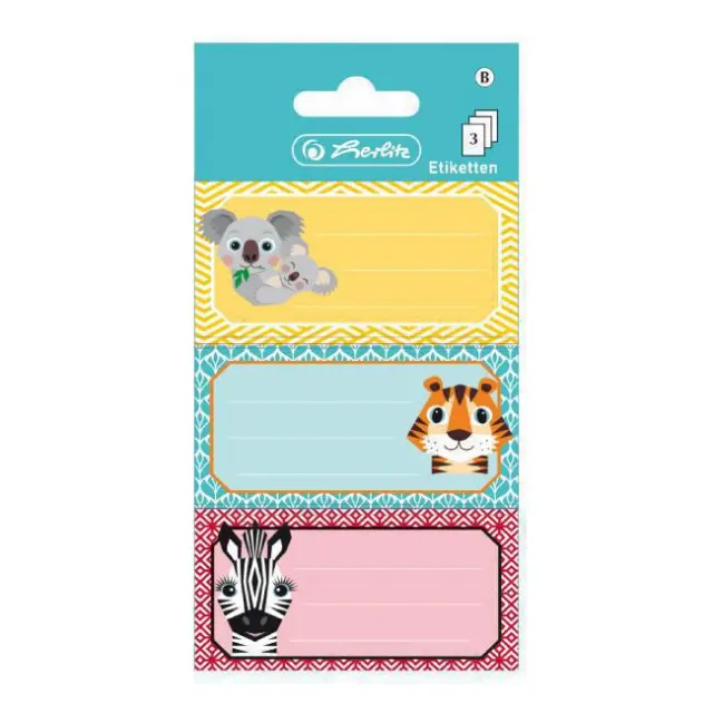 Herlitz Ετικέτες Αυτοκόλλητες 3 Φύλλα Cute Animals (50040247)