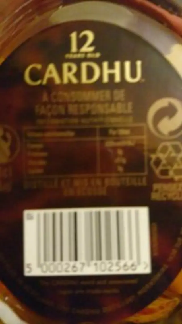 CARDHU 12 Y.O SINGLE MALT 700ml 2