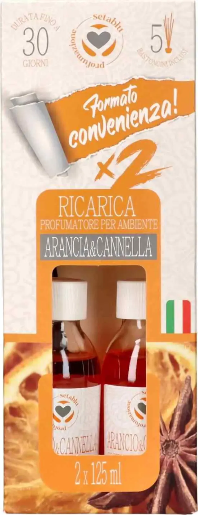 Setablu Orange & Cinnamon Αρωματικό Χώρου Με Sticks 125ml 2τμχ
