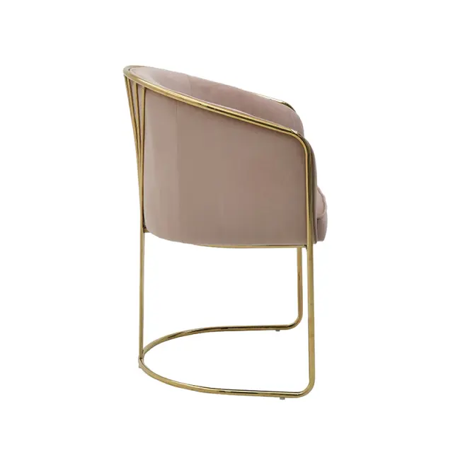 Πολυθρόνα Ροζ Βελούδο 60x55x82cm 3-50-911-0004 3