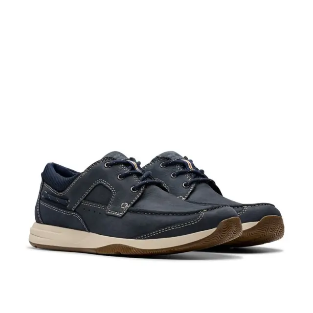 Clarks Sailview Lace Navy Navy Nubuck - 43 2