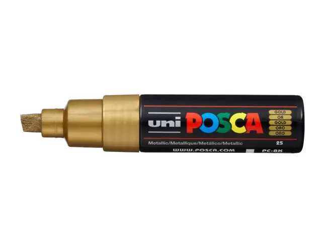 Μαρκαδόρος Σχεδίου Uni Posca PC-8K με πάχος μύτης 8.0mm - GoldPC-8K(E) - XPYΣO