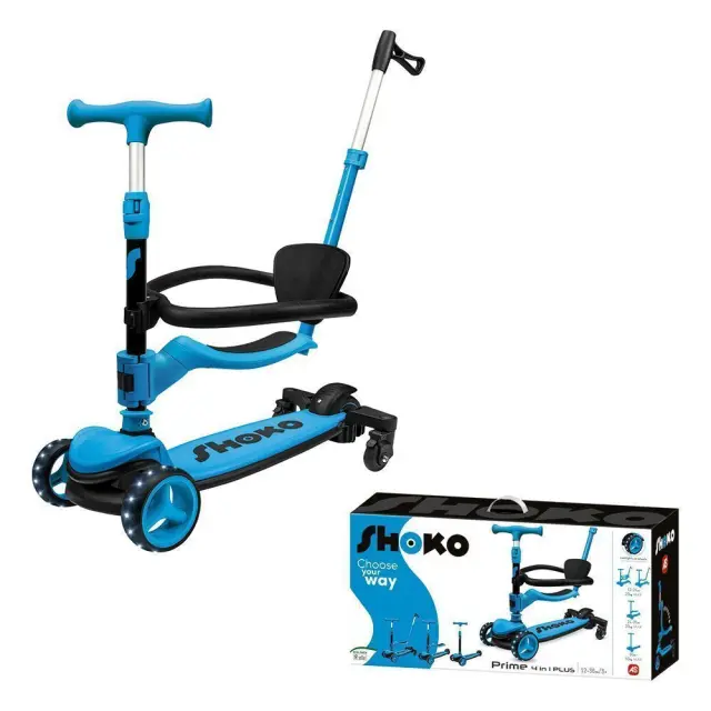 Shoko Παιδικό Πατίνι Prime 4 In 1 Plus Σε Μπλε Χρώμα Για 12+ Μηνών (5004-50522) 2