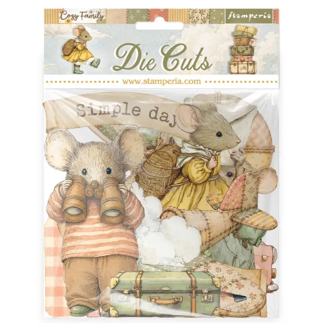 Die Cuts Stamperia, Cozy Family