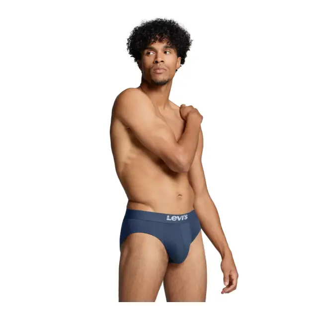 Levi's Ανδρικό Slip Solid Basic Organic Cotton - Διπλό Πακέτο, Χρώμα Navy - M 3