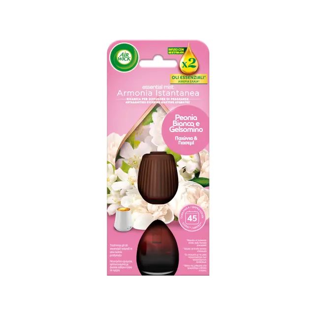 Airwick Essential ανταλλακτικό συσκευής παιώνια + γιασεμί 45 ημερες 20ml