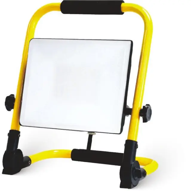 Προβολέας LED 50W SMD Φορητός 4000K IP65 Μαύρος PLUS Κίτρινο Μαύρο
