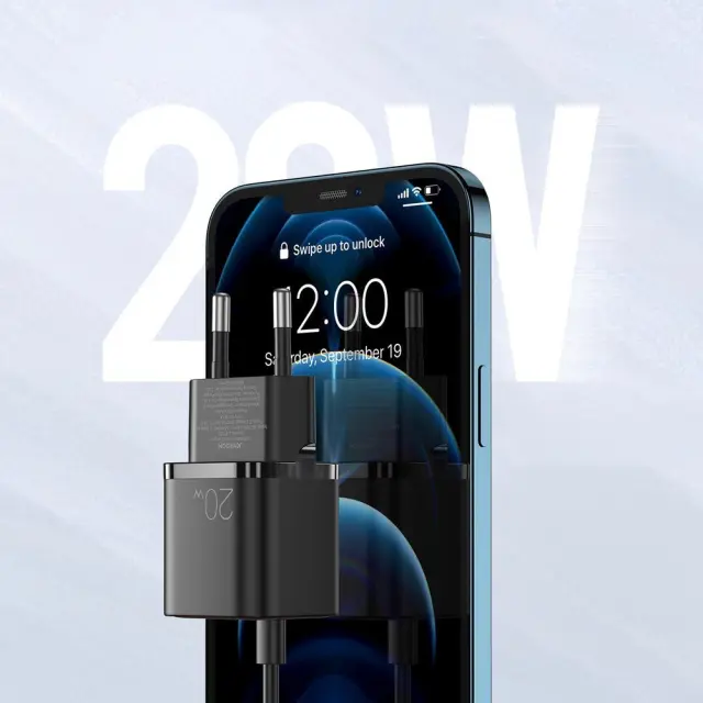 Joyroom® L-P202 USB-C Wall Adapter Φόρτισης PD20W QC3.0 - Μαύρο 2
