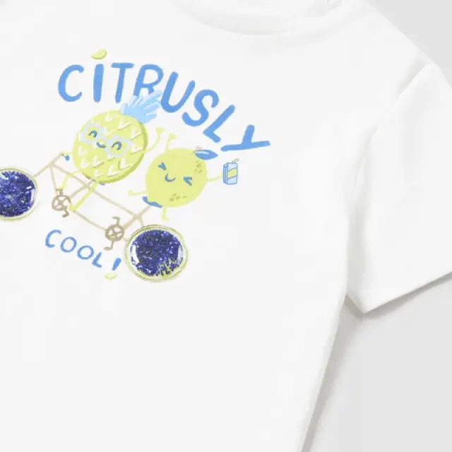 Baby 6 μηνών έως 4 ετών Μπλούζα διαδραστική Better Cotton λευκό - 2Ε 2