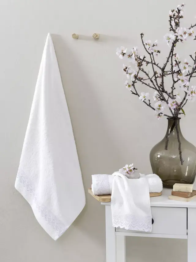 Πετσέτες Σετ 3 Τεμ 30x50-50x90-70x140 480gsm Nima Demur 100% βαμβακερό- White