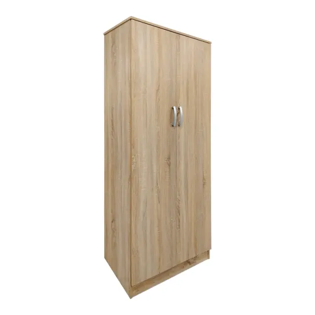 Ντουλάπα τετράφυλλη με πατάρι Athos Ι pakoworld sonoma 160x42x240εκ 2