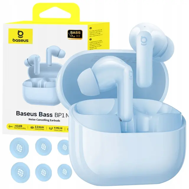 Baseus® Bass BF1 In-Ear True Ασύρματα Ακουστικά- Galaxy Blue. 2