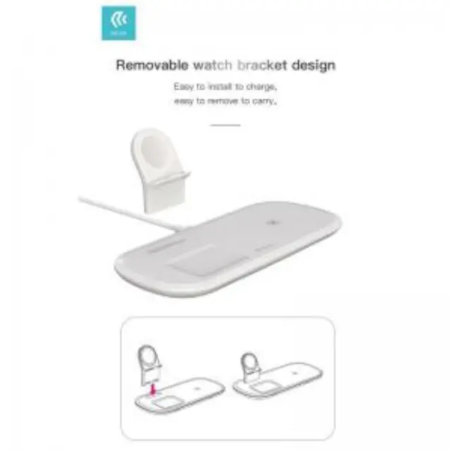 Ασύρματος Φορτιστής - Βάση 3 σε 1 Devia EA220 15W για Apple Airpods, iPhone & iWatch Smart Λευκό N68617 3